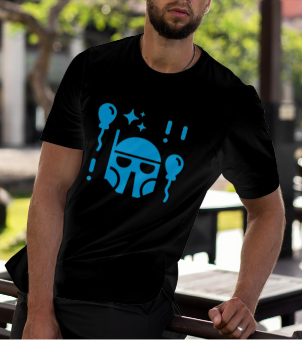 Boba Fett Helmet With Balloons And Stars Youth Star Wars Day T-Shirt
