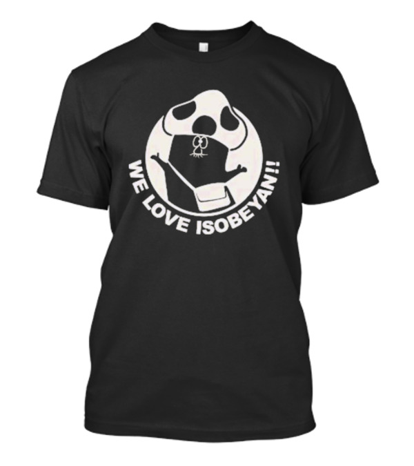 WE LOVE ISOBEYAN Cartoon Mole Character In White Circle T-Shirt