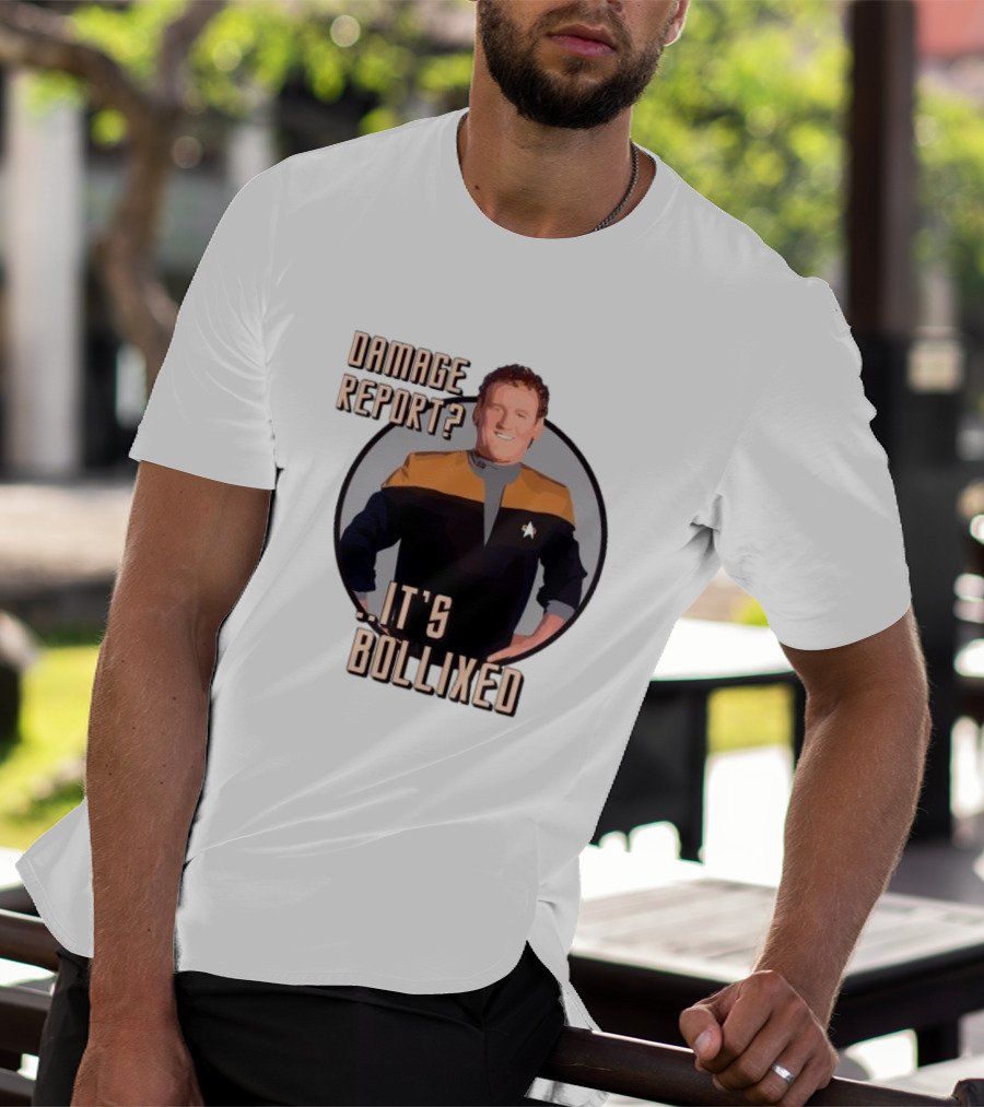 Damage Report It’s Bollixed Star Trek Inspired Character With Uniform T-Shirt