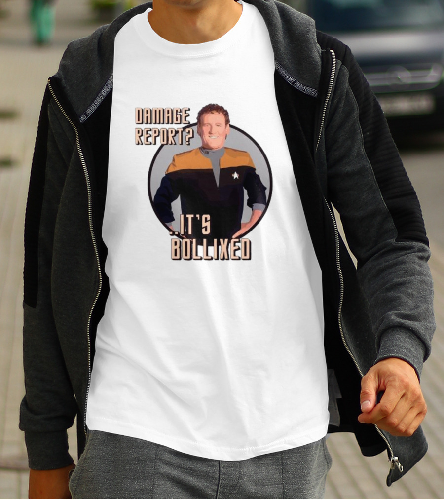 Damage Report It’s Bollixed Star Trek Inspired Character With Uniform T-Shirt