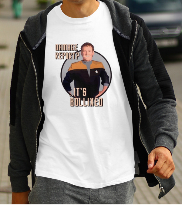 Damage Report It’s Bollixed Star Trek Inspired Character With Uniform T-Shirt