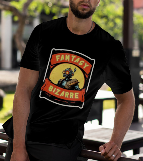 Fantasy Bizarre Robot With Vintage Sci-Fi Suit And Gadget Box T-Shirt