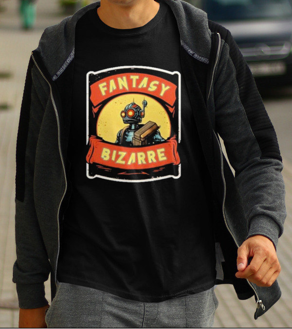 Fantasy Bizarre Robot With Vintage Sci-Fi Suit And Gadget Box T-Shirt