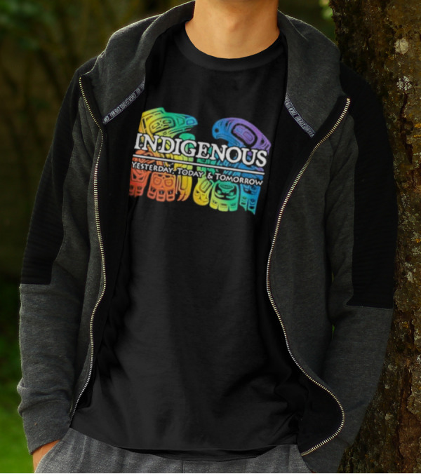 Indigenous Yesterday Today And Tomorrow Rainbow Tribal T-Shirt