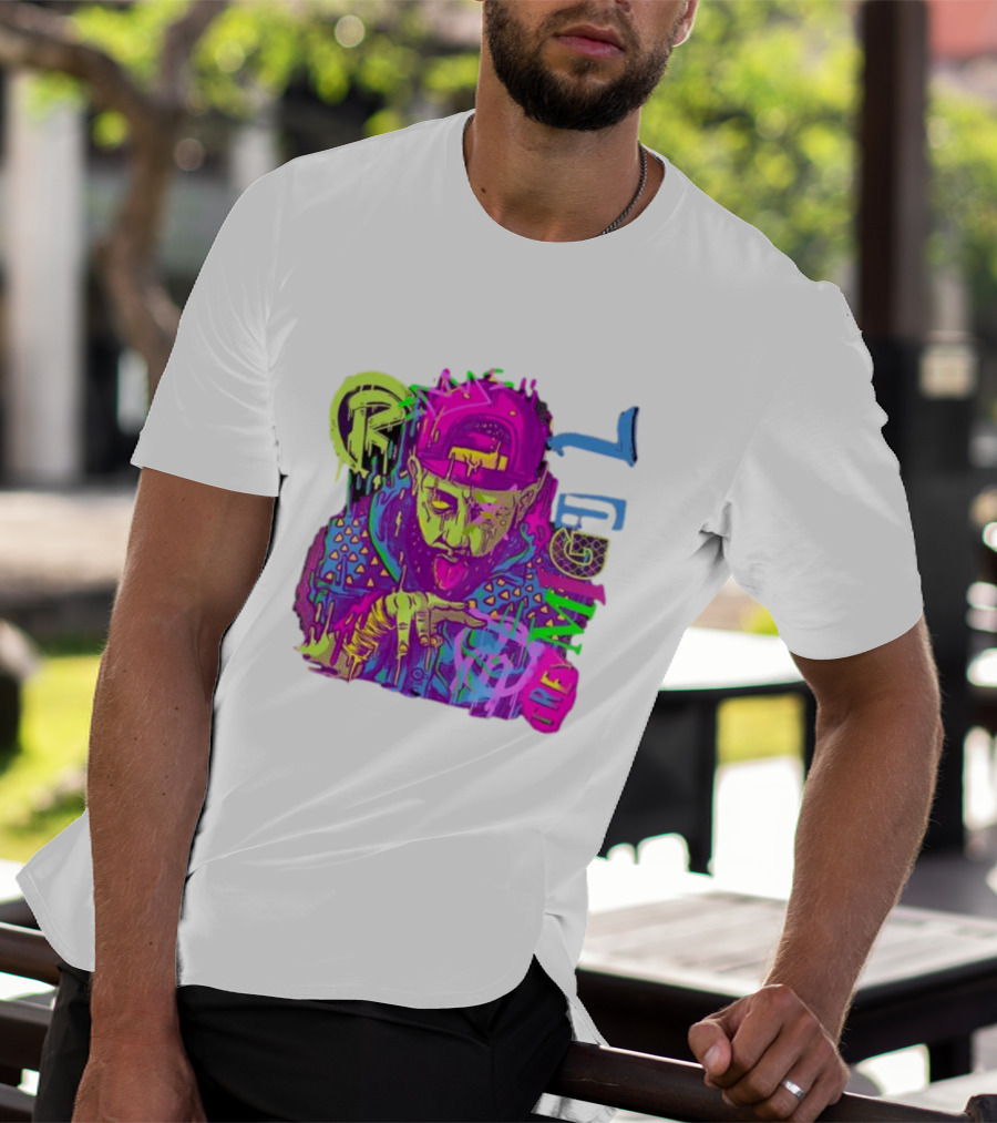 Trey Miguel Neon Drip Purple Paint T-Shirt