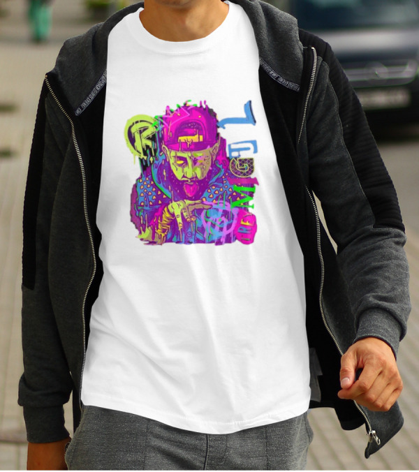 Trey Miguel Neon Drip Purple Paint T-Shirt