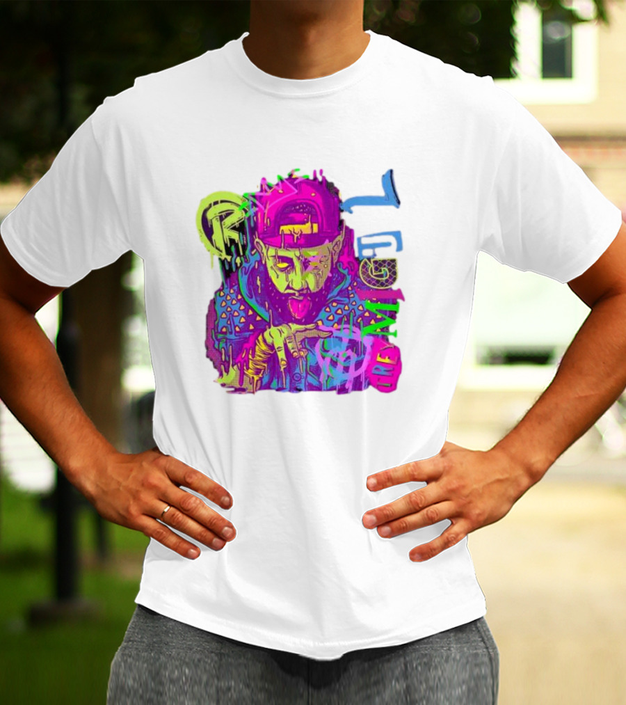 Trey Miguel Neon Drip Purple Paint T-Shirt