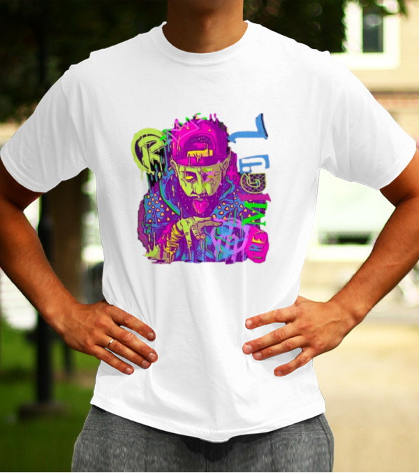 Trey Miguel Neon Drip Purple Paint T-Shirt
