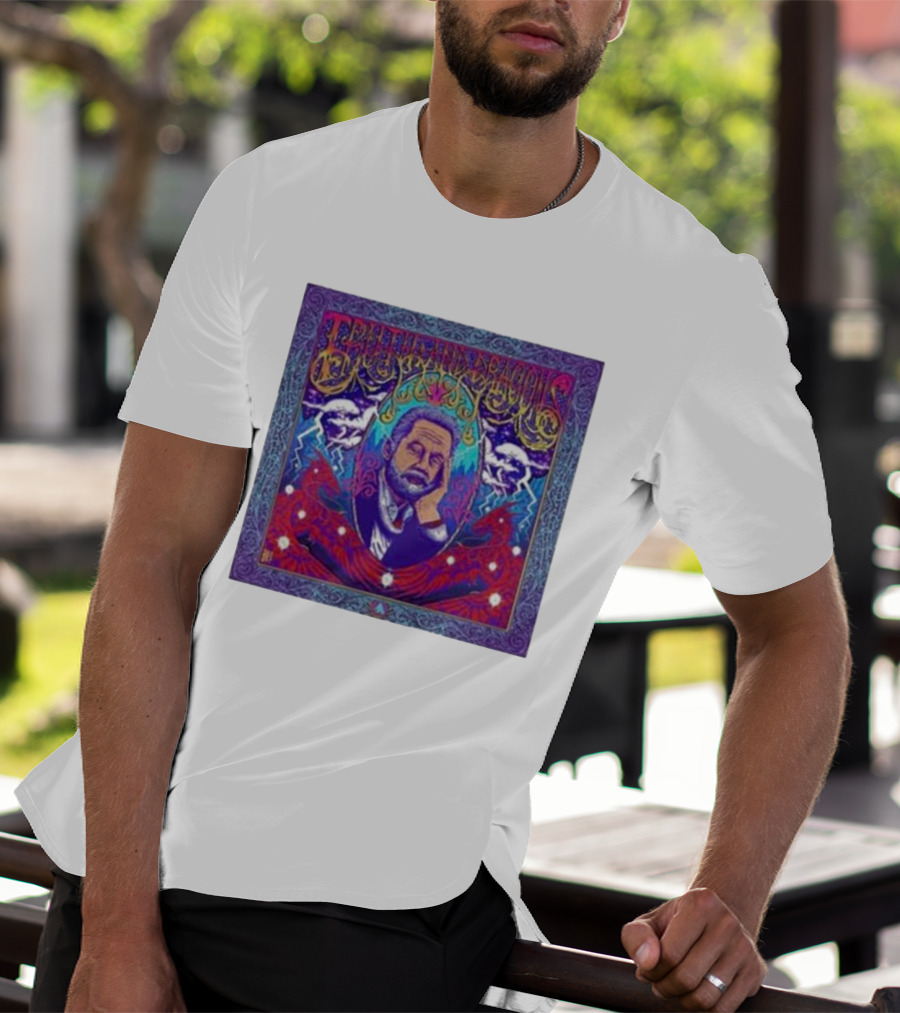 Truth And Dragons Psychedelic Portrait Neon T-Shirt