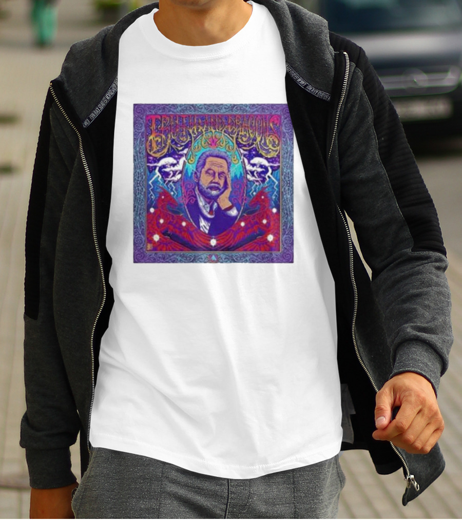 Truth And Dragons Psychedelic Portrait Neon T-Shirt