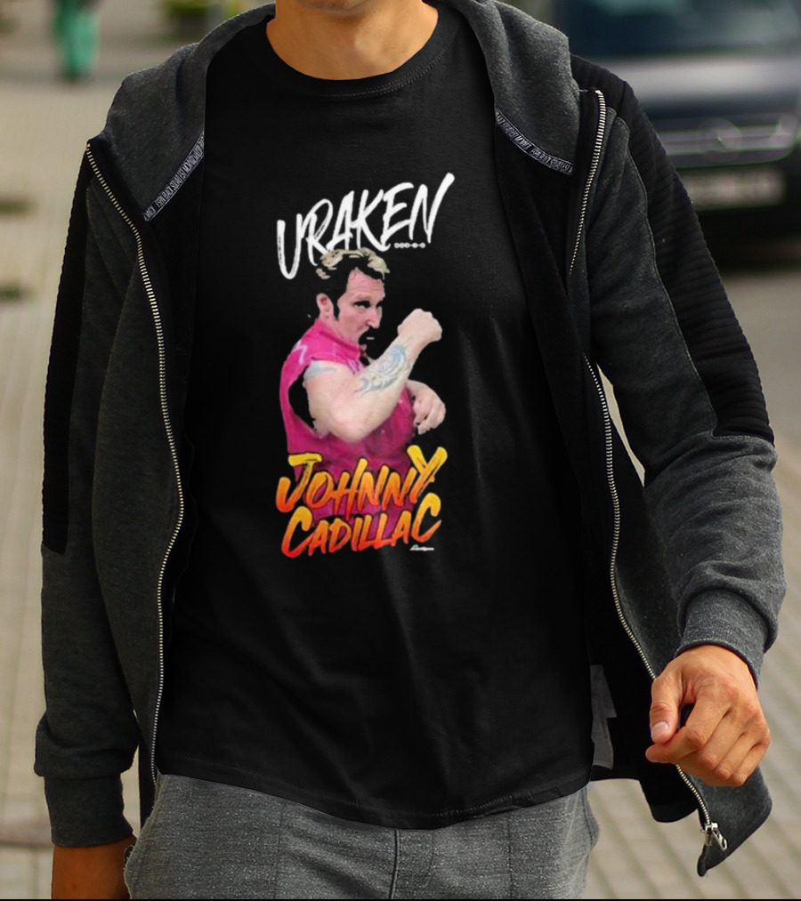 Uraken Johnny Cadillac Martial Arts Enthusiast With Dynamic Pose And Bold Colors T-Shirt