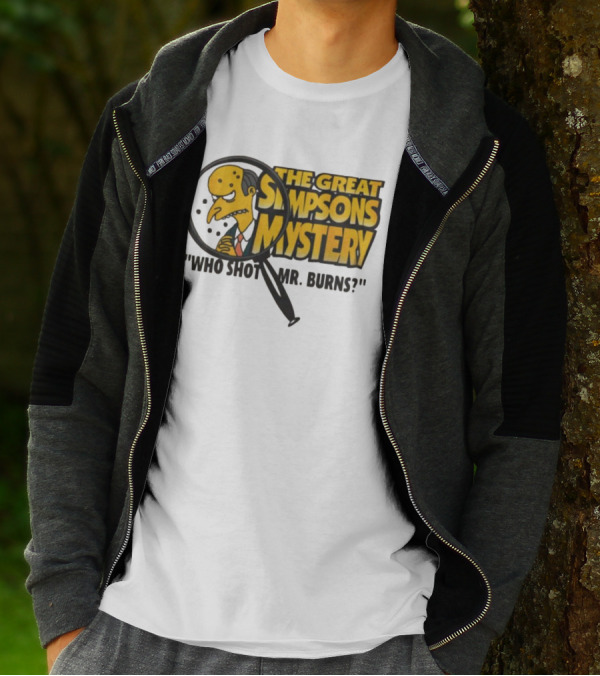 The Great Simpsons Mystery Who Shot Mr. Burns 1995 T-Shirt