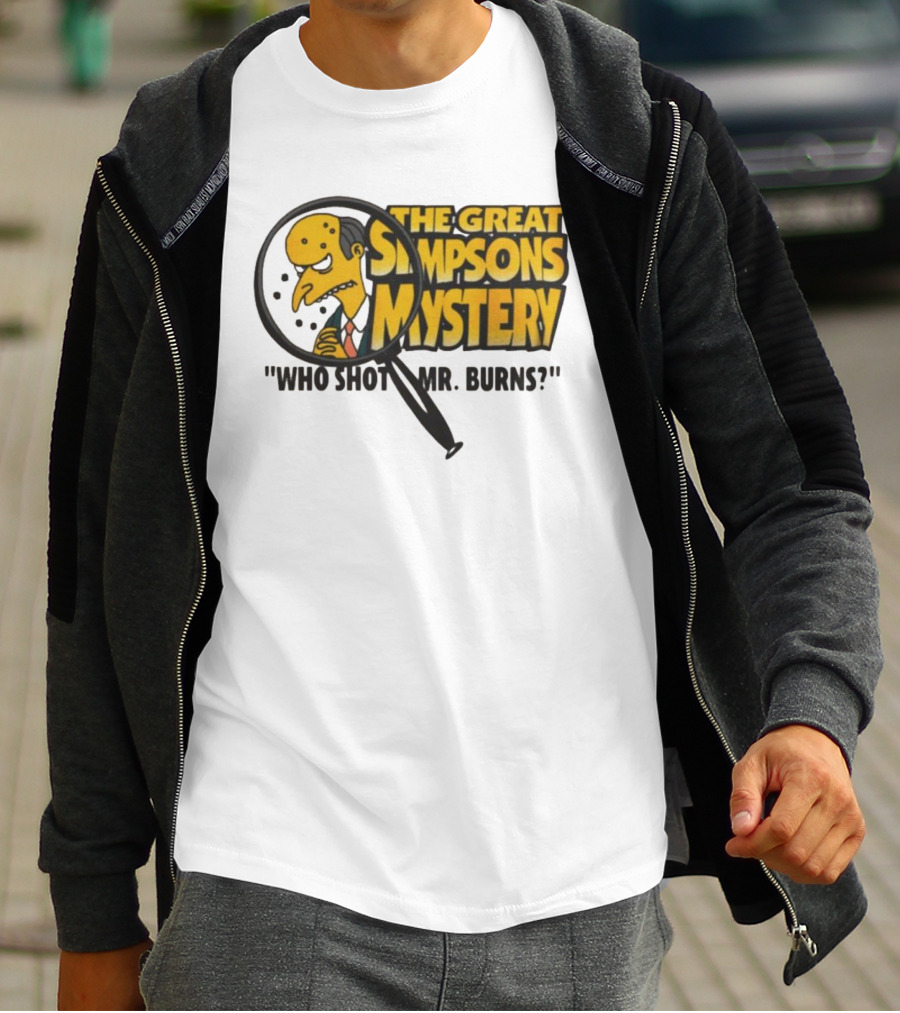 The Great Simpsons Mystery Who Shot Mr. Burns 1995 T-Shirt