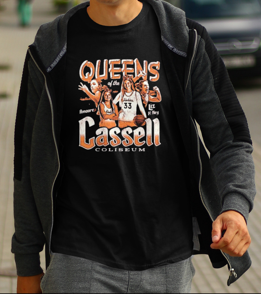 Virginia Tech Hokies Liz Kitley Georgia Amoore Queens Of Cassell Coliseum T-Shirt