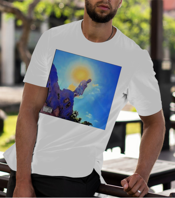 Wagmi Music Images Figure On Cliff With Sun And Clouds Cover T-Shirt