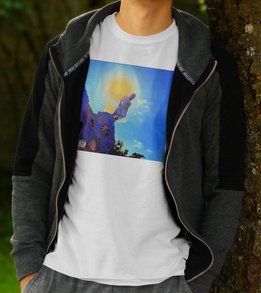 Wagmi Music Images Figure On Cliff With Sun And Clouds Cover T-Shirt