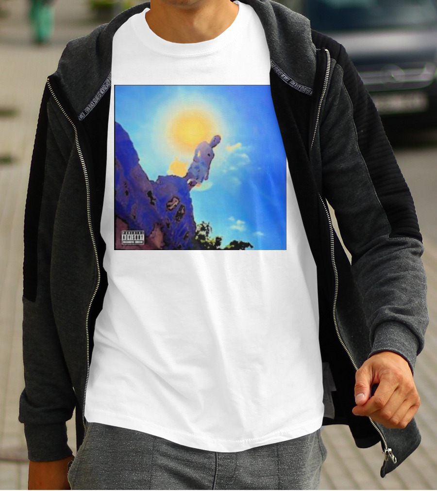 Wagmi Music Images Figure On Cliff With Sun And Clouds Cover T-Shirt