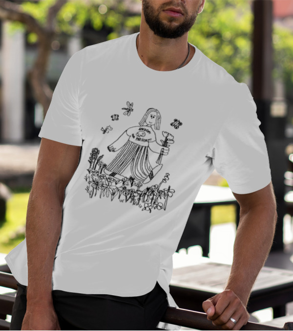 Support The Pollinators Walking With Flowers T-Shirt