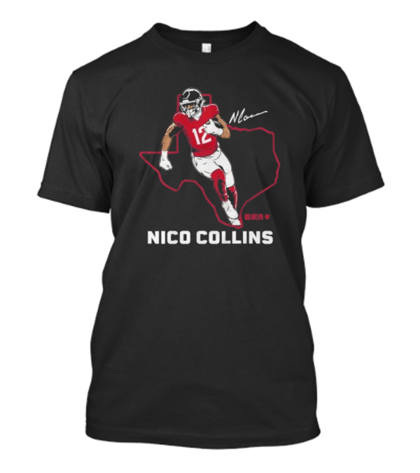Nico Collins Texas Football Star Number 12 Signature T-Shirt