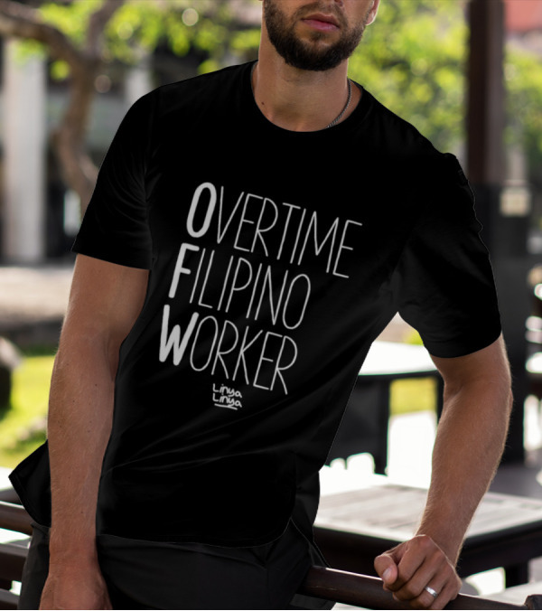 Overtime Filipino Worker Linya Linya T-Shirt
