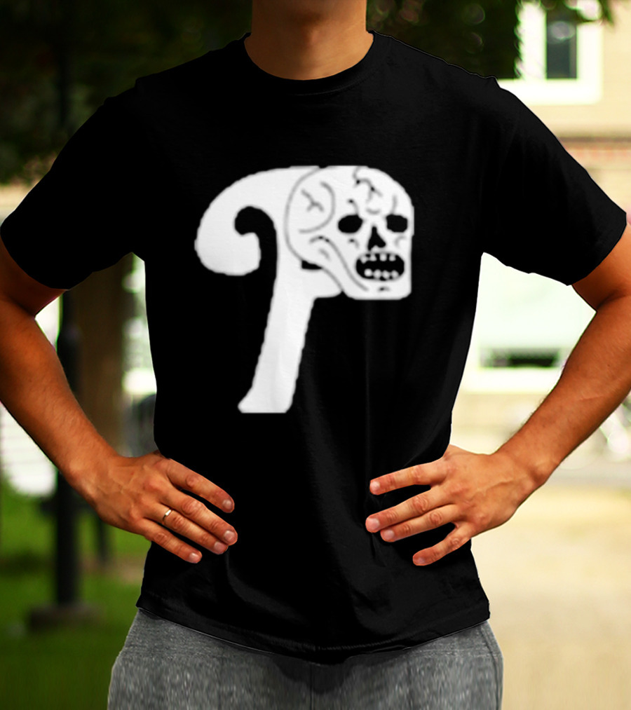 Philadelphia The Fighting Piss Missiles Skull T-Shirt