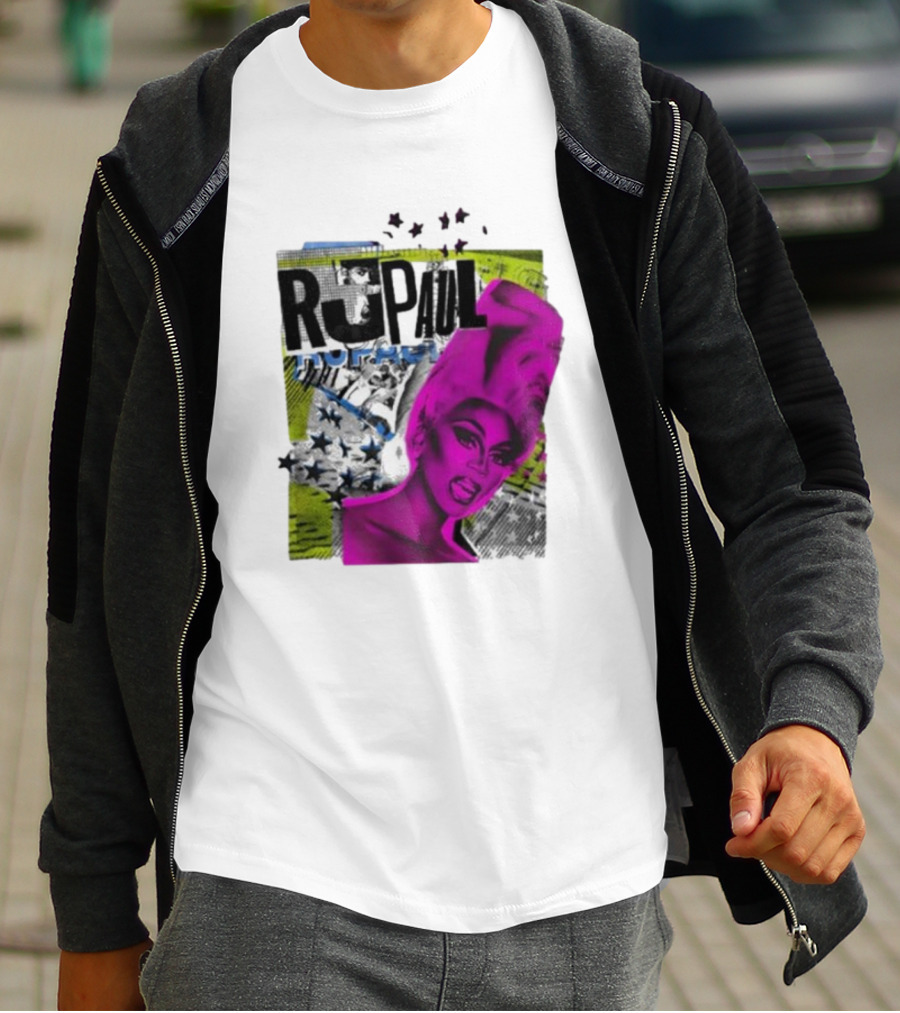 Rupaul Star Power Glam Pop Art Collage T-Shirt