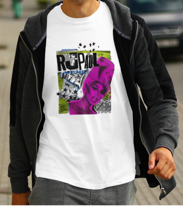 Rupaul Star Power Glam Pop Art Collage T-Shirt