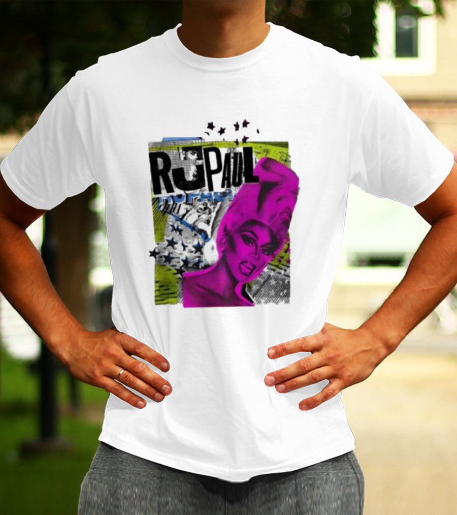 Rupaul Star Power Glam Pop Art Collage T-Shirt