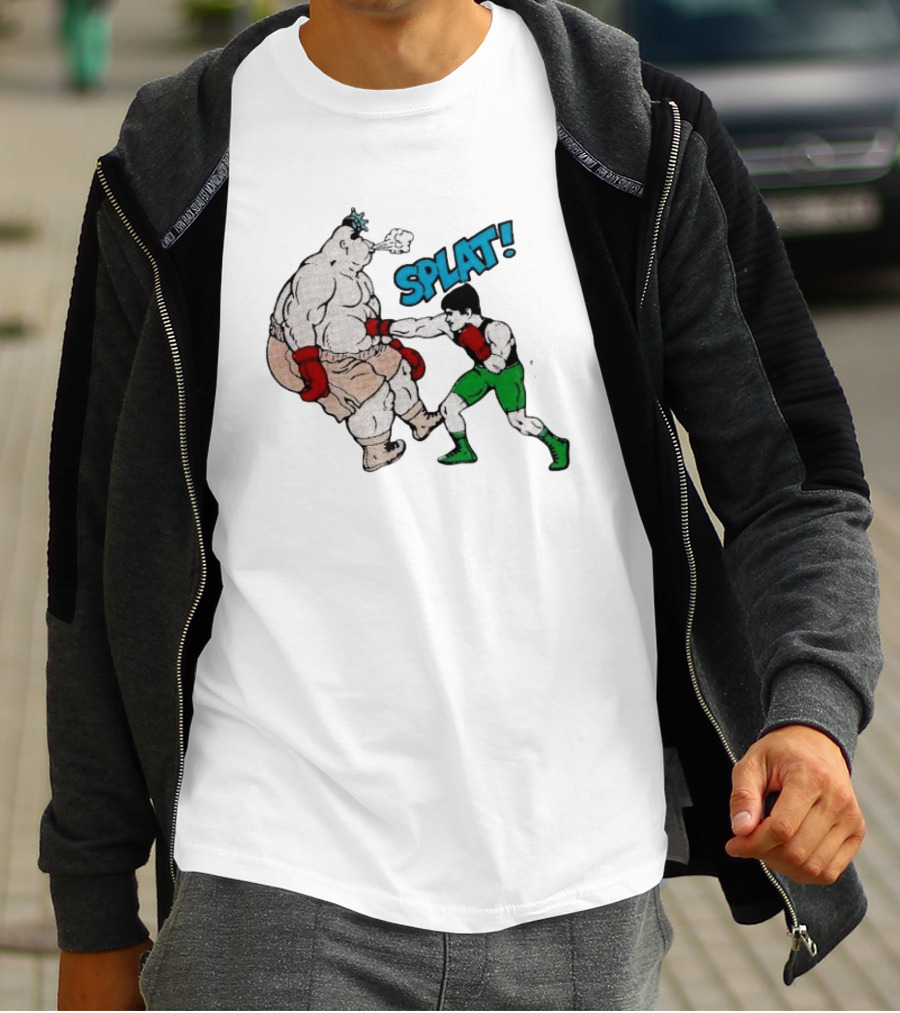 Punch-Out Splat 1989 Nintendo Of America Inc Boxing Match With Little Mac And Opponent T-Shirt