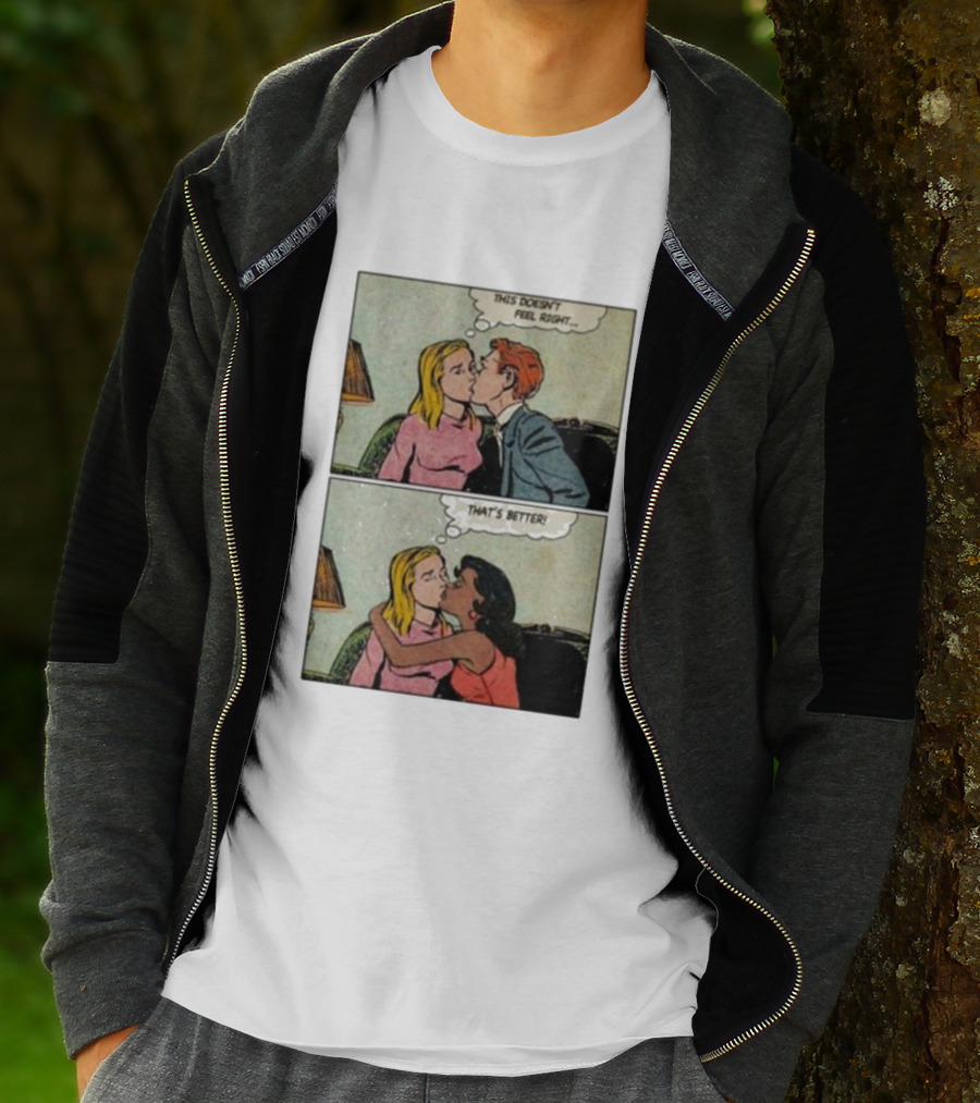 This Doesn’t Feel Right That’s Better Comic Panel With Thought Bubbles T-Shirt