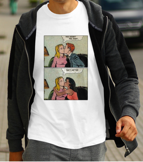 This Doesn’t Feel Right That’s Better Comic Panel With Thought Bubbles T-Shirt