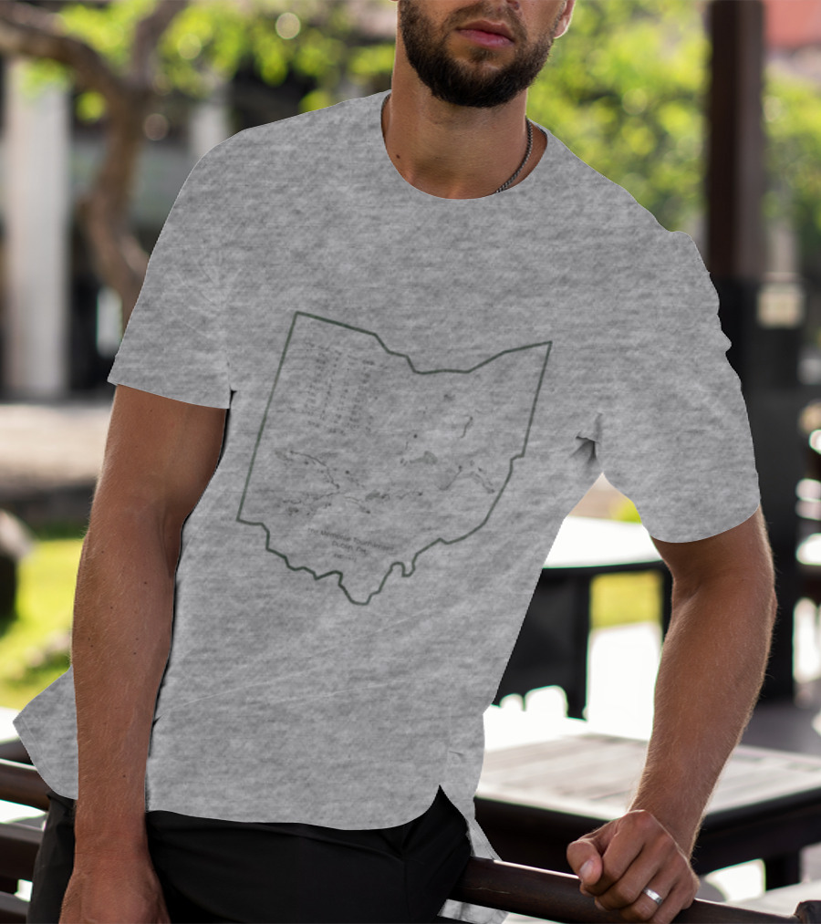 Abercrombie And Fitch Memorial Tournament Ohio State Map Outline T-Shirt