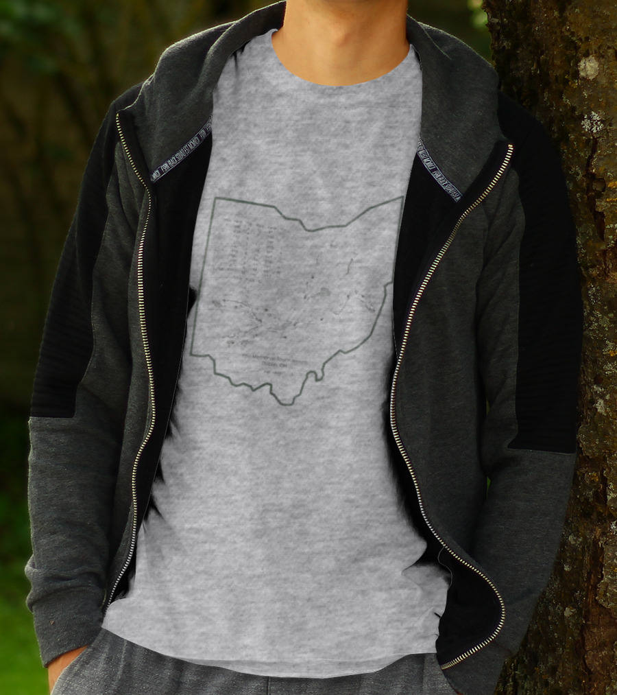 Abercrombie And Fitch Memorial Tournament Ohio State Map Outline T-Shirt