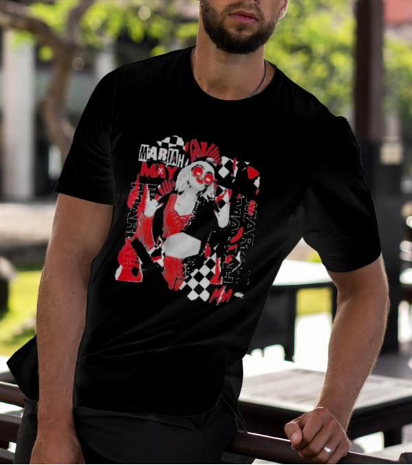 Mariah May All Elite Wrestling Checkerboard Red And Black T-Shirt
