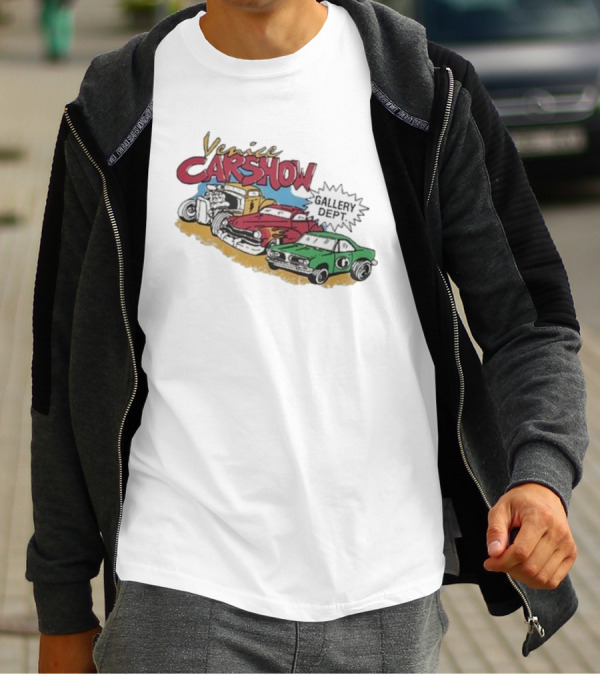 Venice Car Show Gallery Dept Vintage Cars Racing T-Shirt
