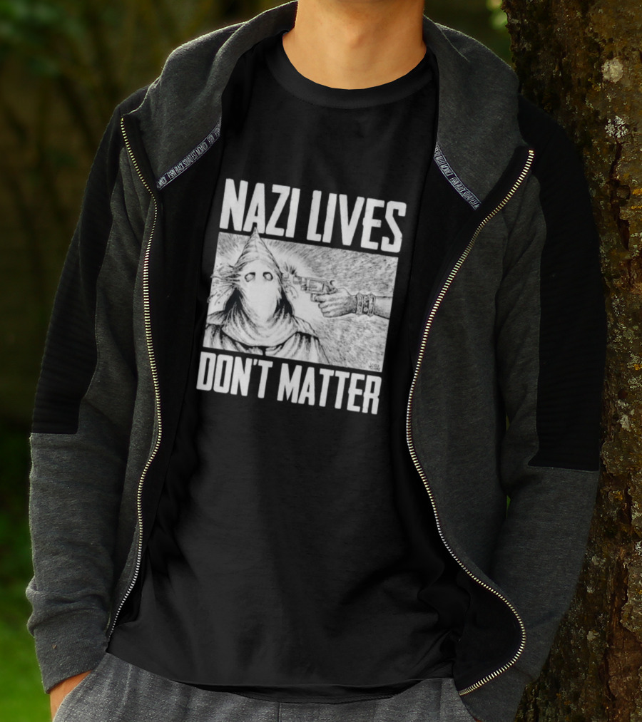 Nazi Lives Don’t Matter Klansman Drawing Gun Pointed T-Shirt