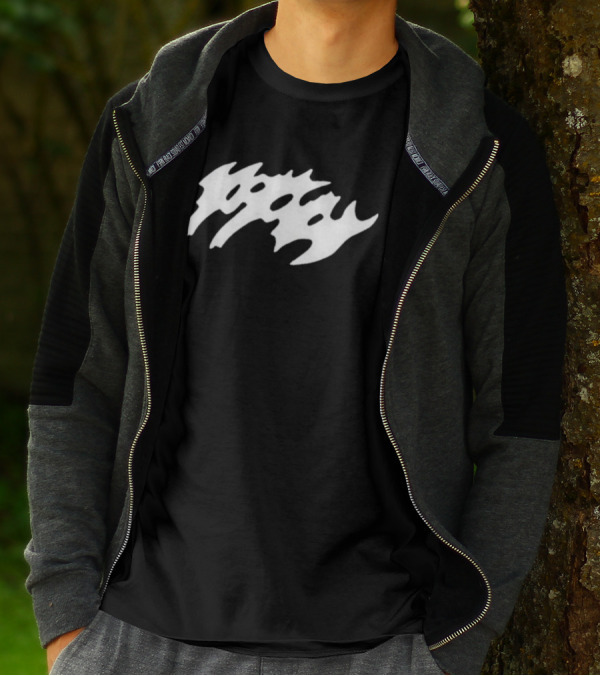 Poppy Updates Distorted Text T-Shirt