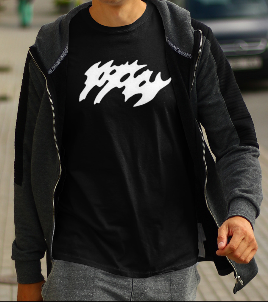 Poppy Updates Distorted Text T-Shirt