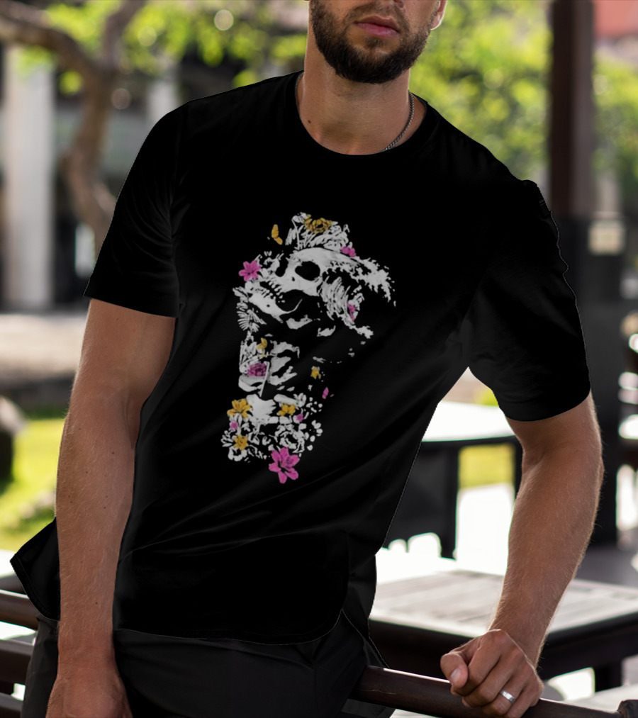 Sullivan King Skull Wave Floral Fusion T-Shirt
