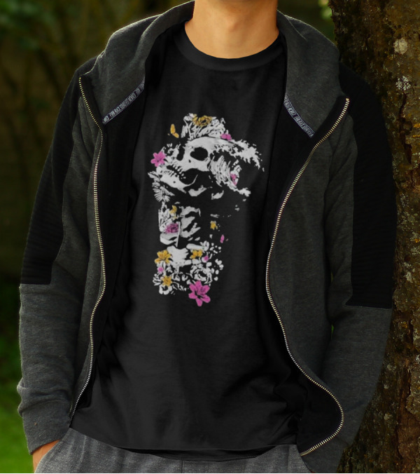 Sullivan King Skull Wave Floral Fusion T-Shirt