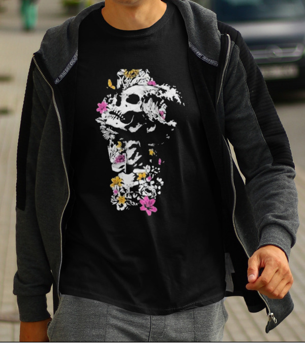 Sullivan King Skull Wave Floral Fusion T-Shirt