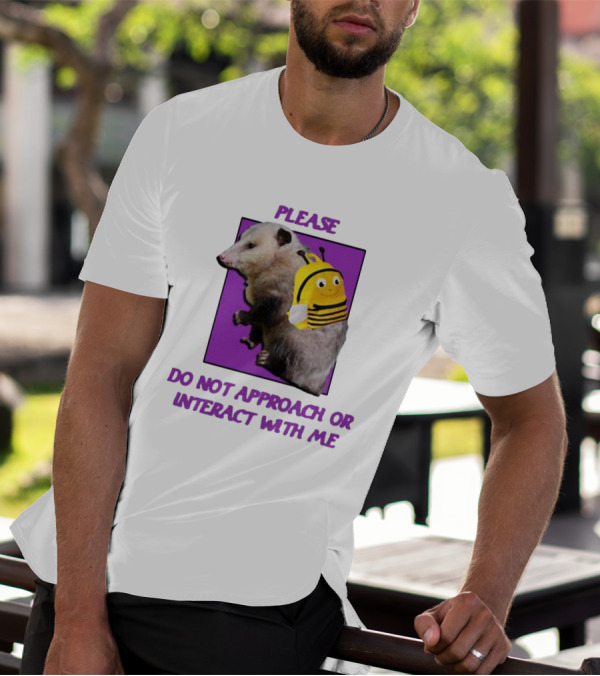 Possumcore Please Do Not Approach Or Interact With Me Bee Backpack T-Shirt