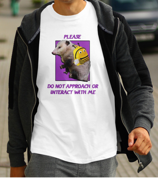 Possumcore Please Do Not Approach Or Interact With Me Bee Backpack T-Shirt