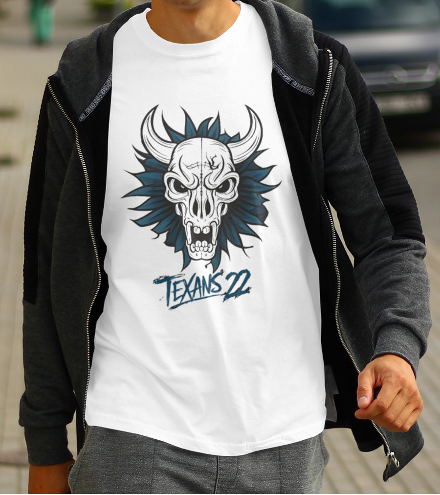 Texans Bull Skull 22 T-Shirt
