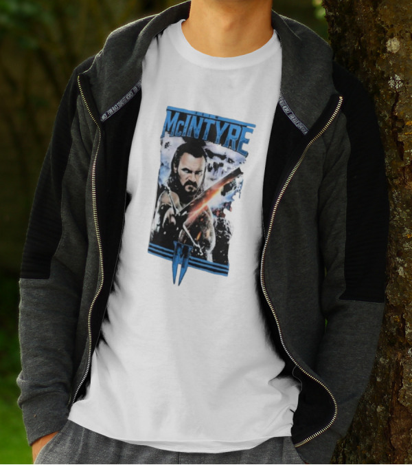 Drew McIntyre Clash Warrior With Sword And Determined Gaze T-Shirt