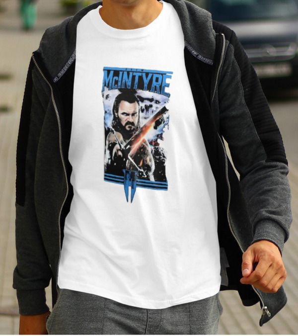 Drew McIntyre Clash Warrior With Sword And Determined Gaze T-Shirt