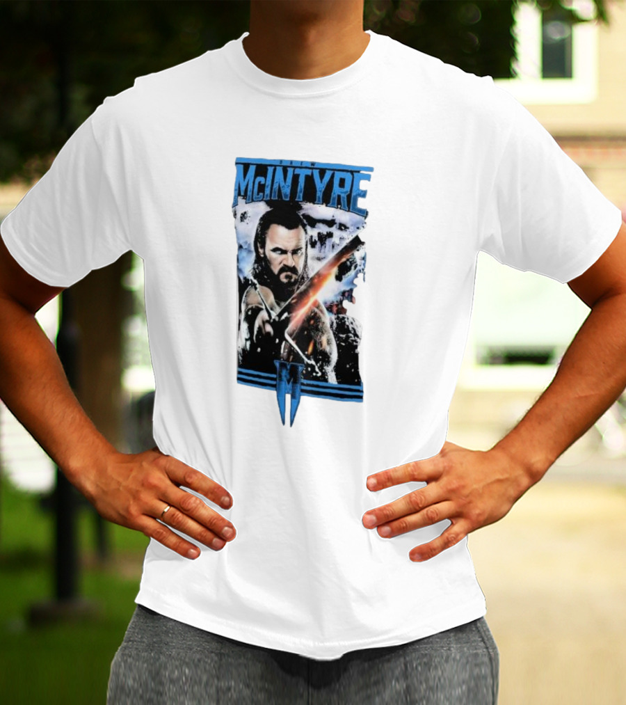 Drew McIntyre Clash Warrior With Sword And Determined Gaze T-Shirt