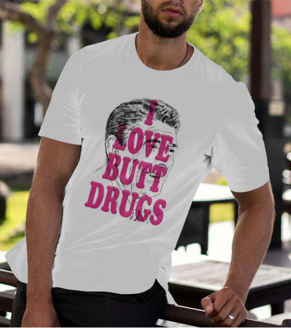 I Love Butt Drugs Retro Elvis T-Shirt