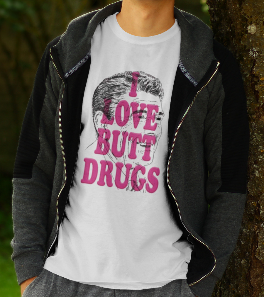 I Love Butt Drugs Retro Elvis T-Shirt