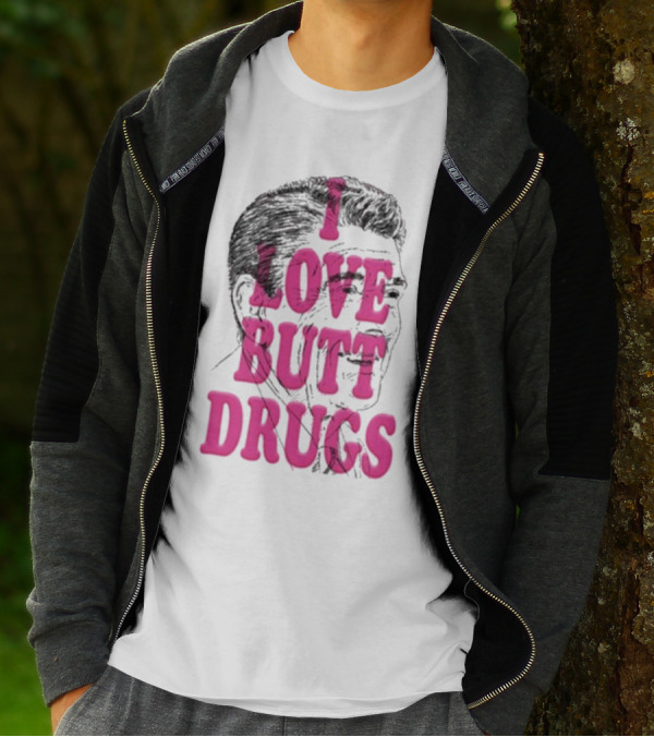 I Love Butt Drugs Retro Elvis T-Shirt